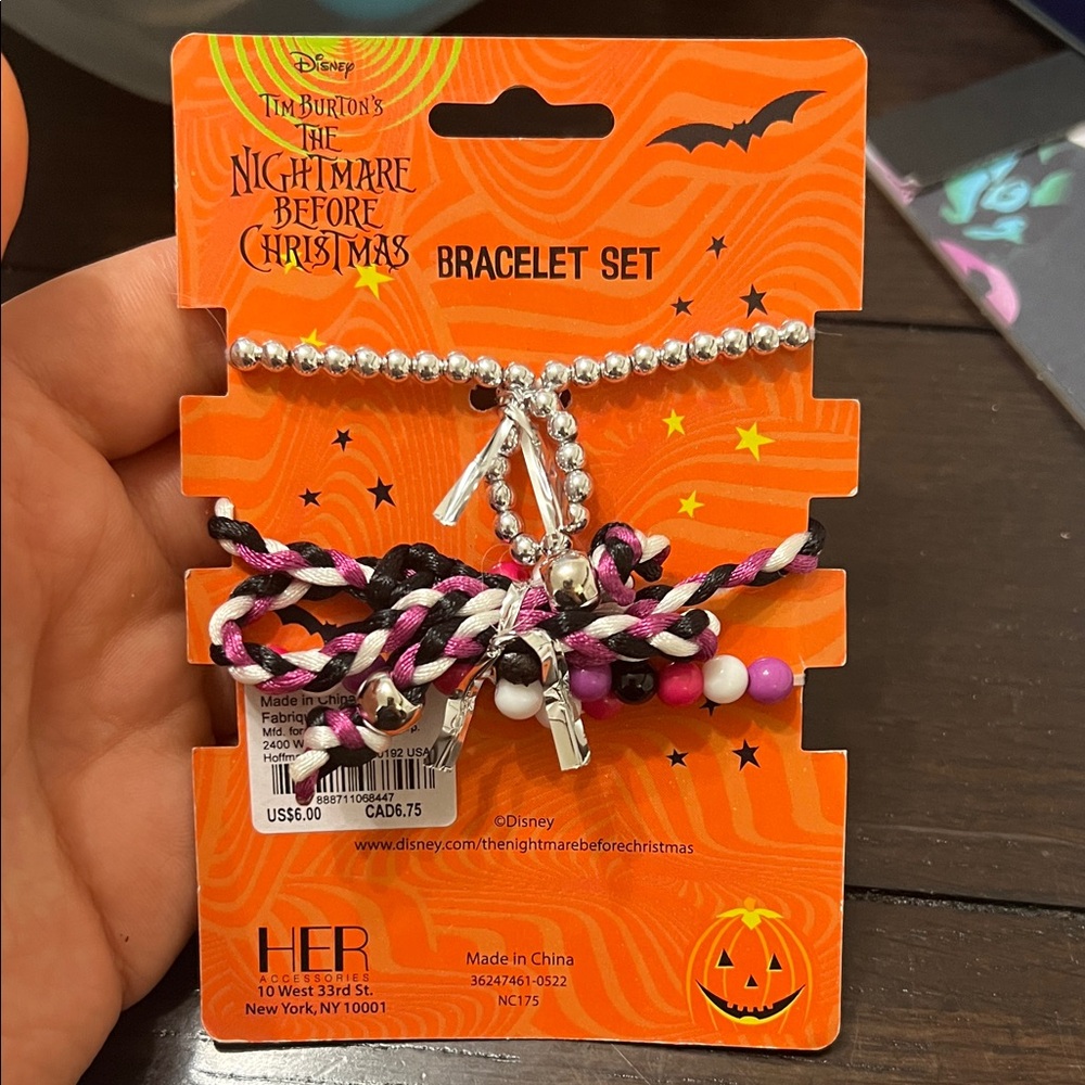 Claire's Disney Bracelet Set - Silver, Black, Pink - Picture 2 of 2